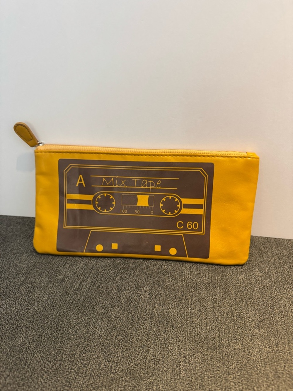 Yellow Mix Tape Cosmetic Pouch